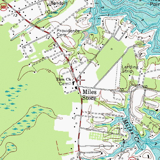Topographic Map of Lawrenceville School (historical), VA