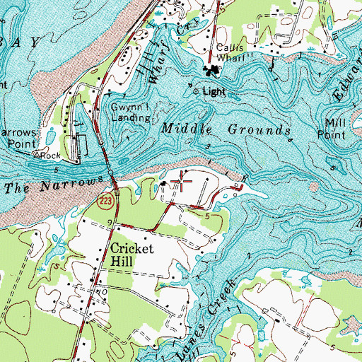Topographic Map of Marchant Cemetery, VA