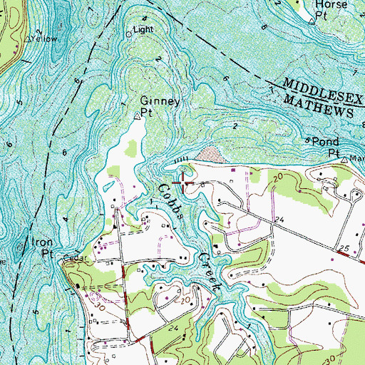 Topographic Map of Prowler Marina, VA