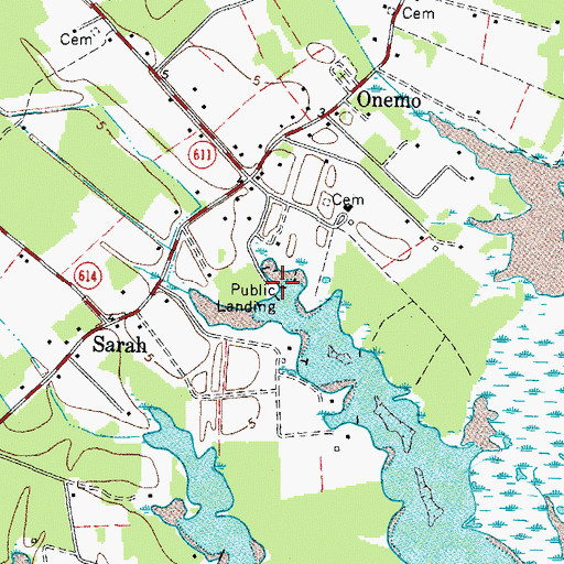 Topographic Map of Winter Harbor Landing, VA