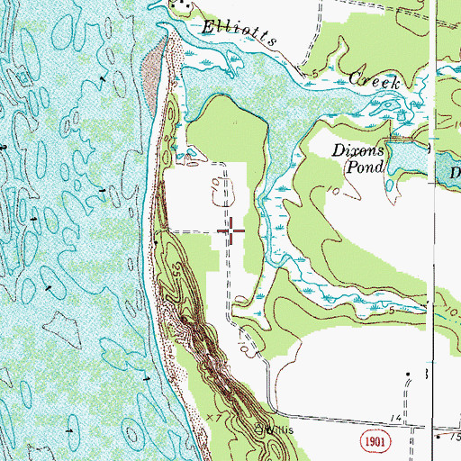 Topographic Map of Bay Ridge, VA