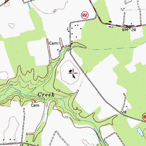 Topographic Map of Broadwater Academy, VA