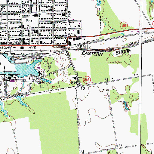 Topographic Map of Cape Charles Graded School (historical), VA