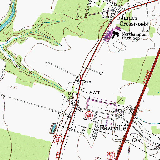Topographic Map of Christ Episcopal Church, VA