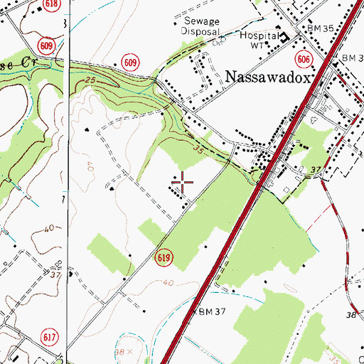 Topographic Map of Collins Estates, VA