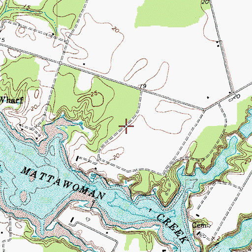 Topographic Map of Deerfield Estates, VA