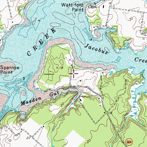 Topographic Map of Harbour Point, VA