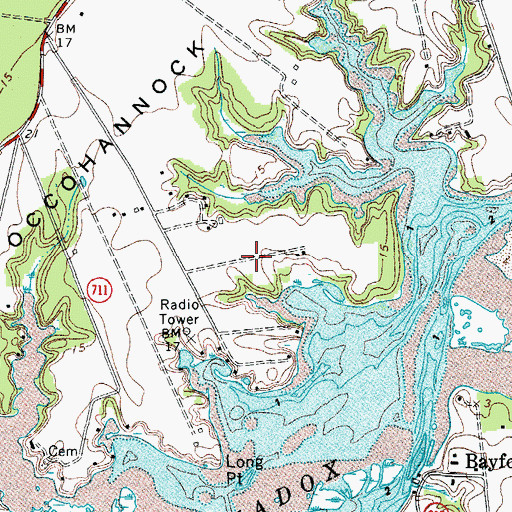 Topographic Map of Hideaway Cove, VA