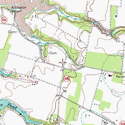 Topographic Map of Magothy Bay Church, VA