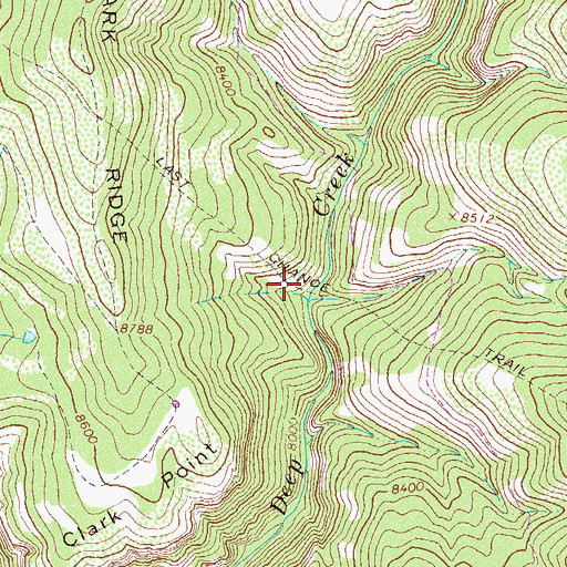 Topographic Map of Last Chance Trail, CO