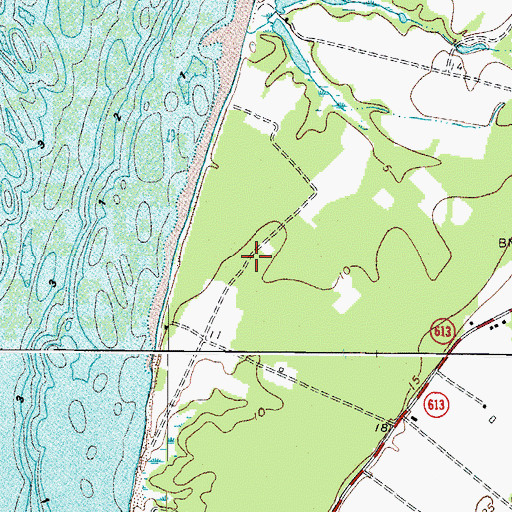 Topographic Map of Peaceful Beach, VA