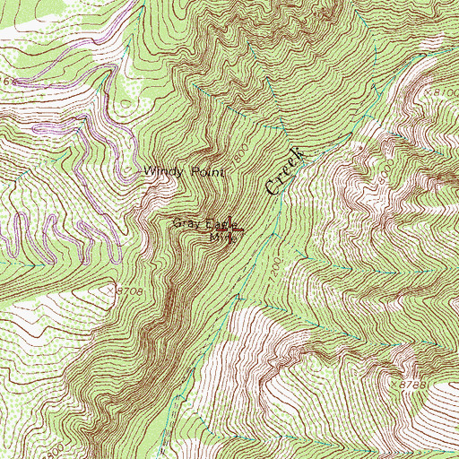 Topographic Map of Gray Eagle Mine, CO