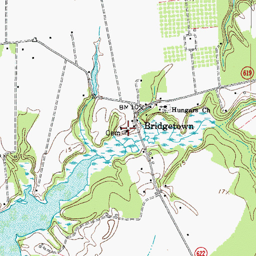 Topographic Map of Shorters Chapel African Methodist Episcopal Church, VA