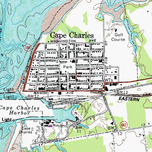 Topographic Map of Trinity Methodist Church, VA