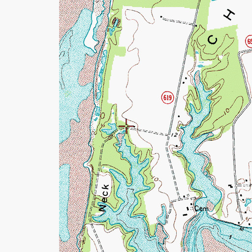 Topographic Map of Vaucluse Shores, VA