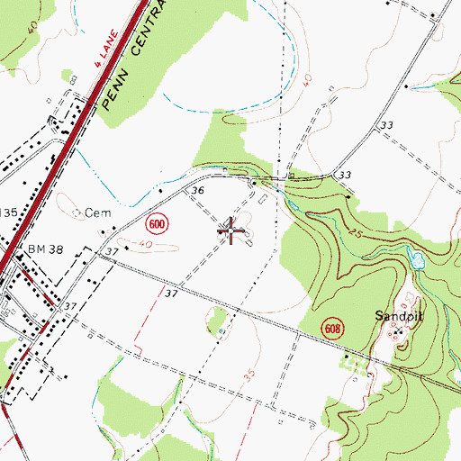 Topographic Map of Woodstock, VA