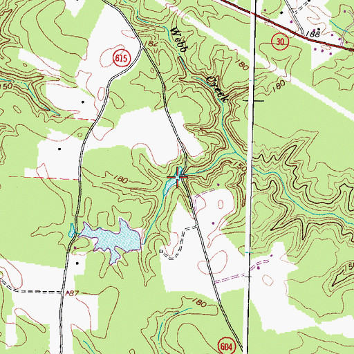 Topographic Map of Ballard Pond, VA