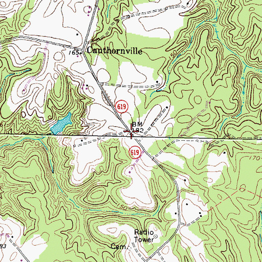 Topographic Map of Harmony School (historical), VA