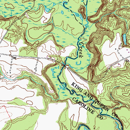 Topographic Map of Toombs Bridge, VA