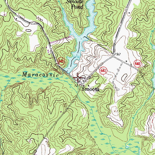 Topographic Map of Beasley Cemetery, VA