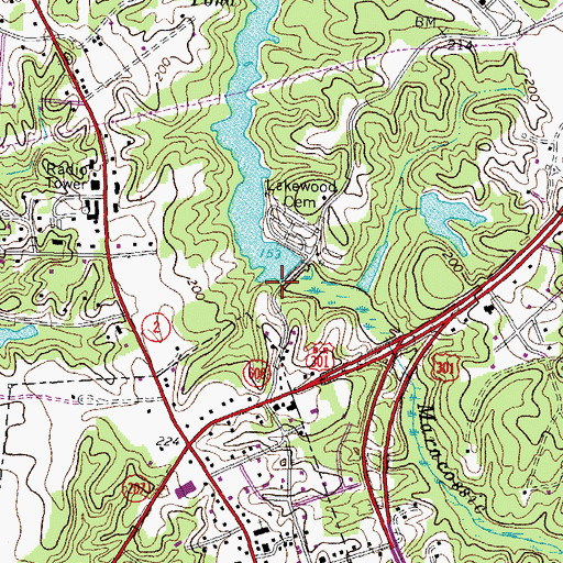 Topographic Map of Broaddus Mill (historical), VA