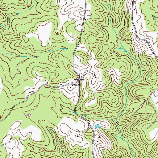 Topographic Map of Broadus Corner, VA