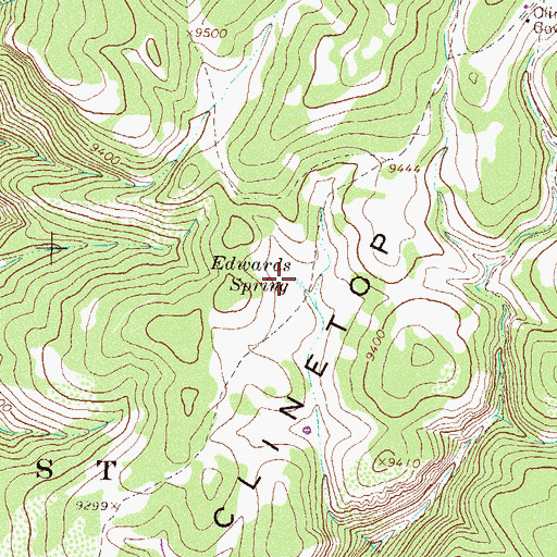 Topographic Map of Edwards Spring, CO