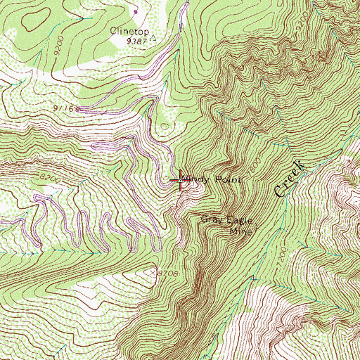 Topographic Map of Windy Point, CO