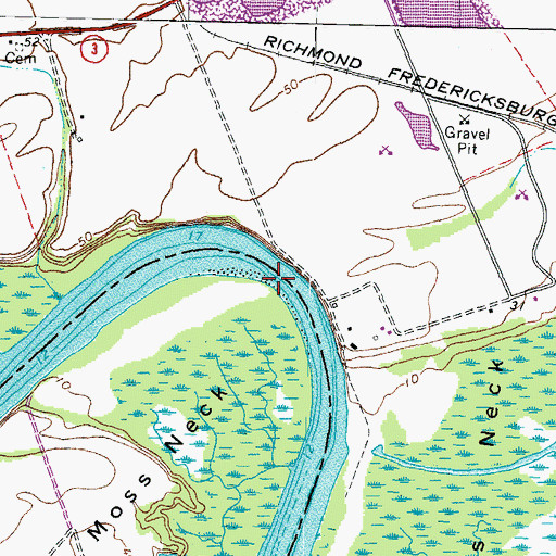 Topographic Map of Hazeltree Point, VA