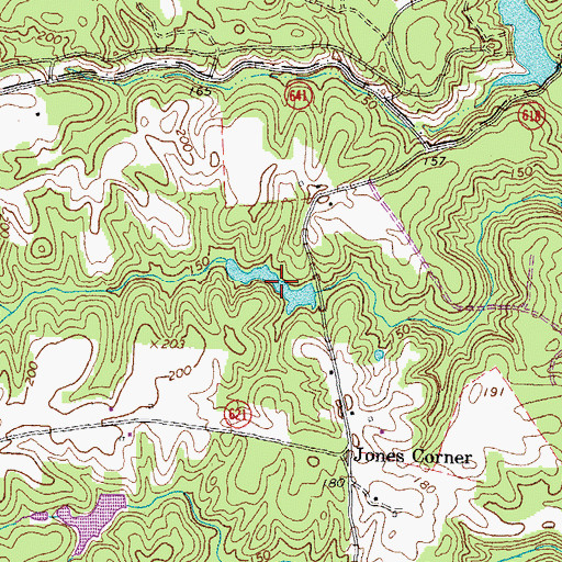 Topographic Map of Jones Pond, VA