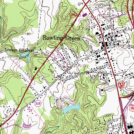 Topographic Map of Lee Maury School (historical), VA