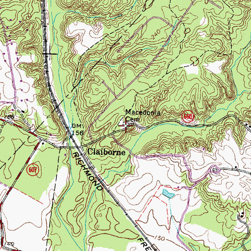 Topographic Map of Macedonia Church (historical), VA