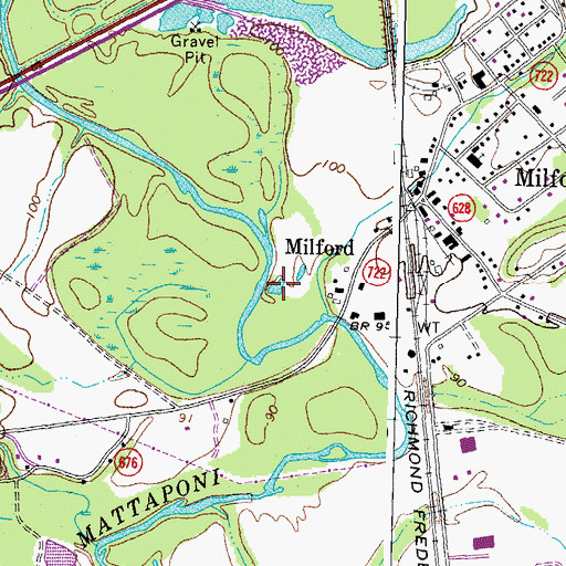 Topographic Map of Martin Pond, VA