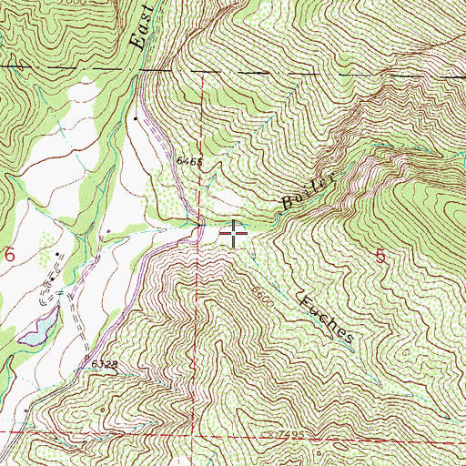 Topographic Map of Fuches Gulch, CO