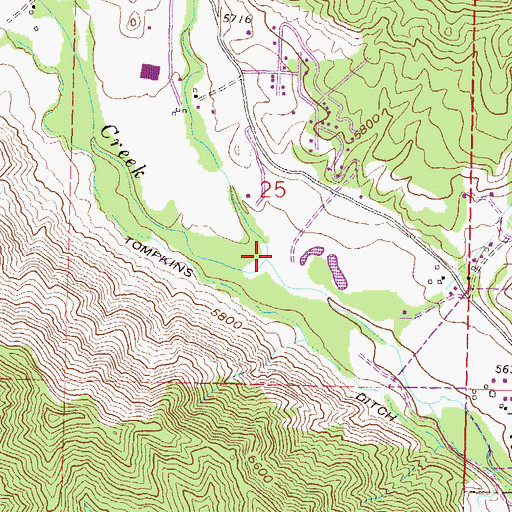 Topographic Map of East Elk Creek, CO