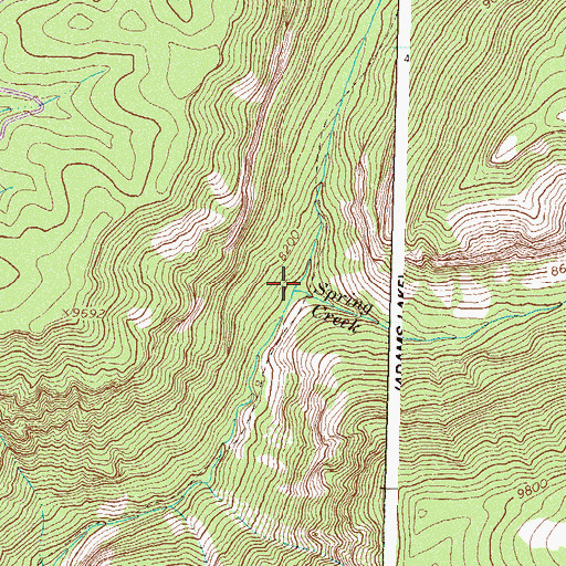 Topographic Map of Spring Creek, CO