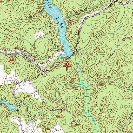 Topographic Map of Whites (historical), VA