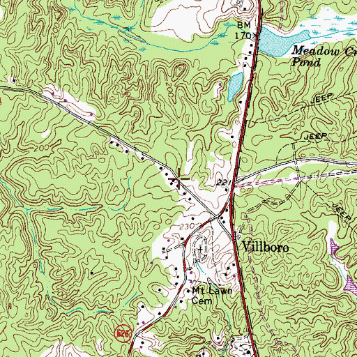 Topographic Map of Zion Grove School (historical), VA