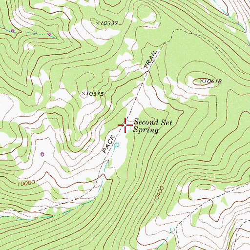 Topographic Map of Second Set Spring, CO