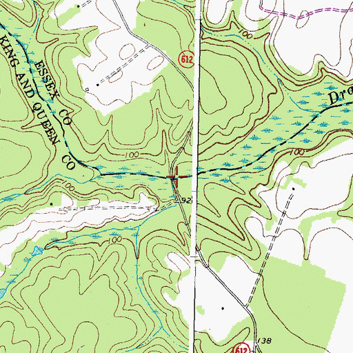 Topographic Map of Bestland Bridge, VA