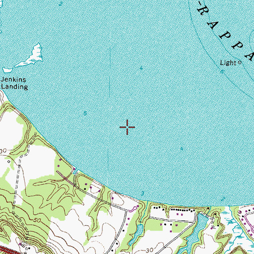 Topographic Map of Brecknock Bay, VA