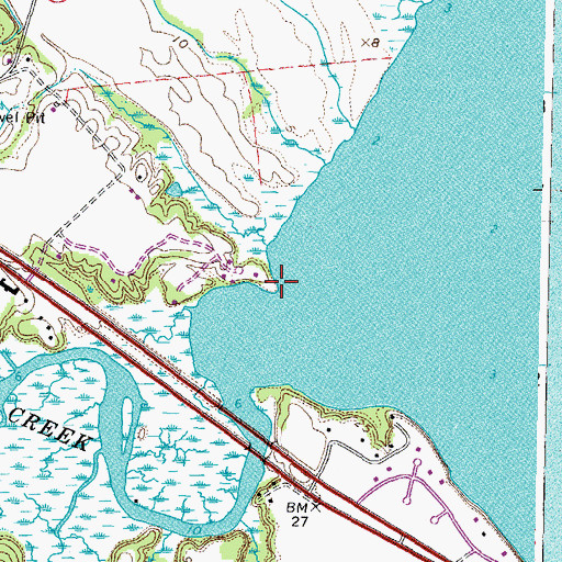 Topographic Map of Cedar Point, VA