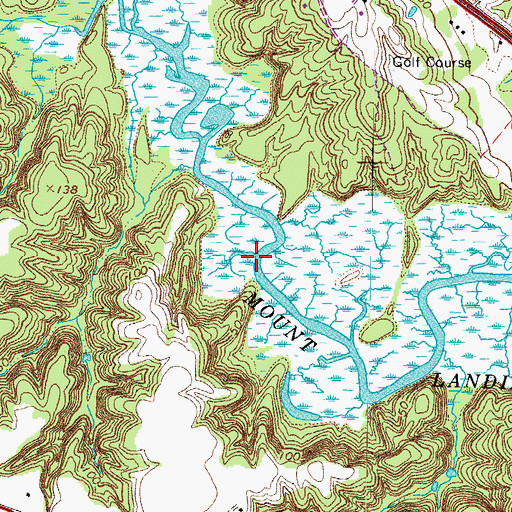 Topographic Map of Gram Landing, VA