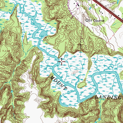 Topographic Map of Hickory Landing, VA