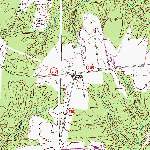 Topographic Map of Hickory Road School (historical), VA