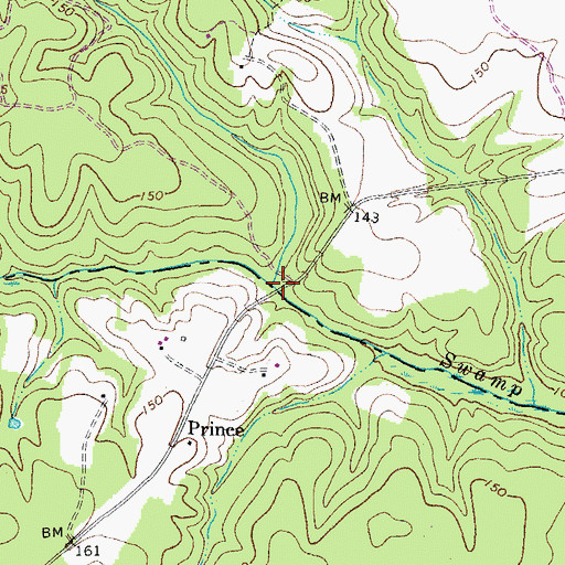 Topographic Map of Jones Bridge, VA