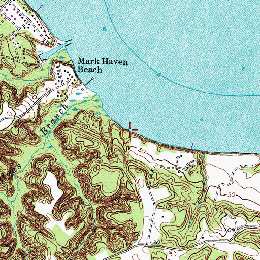Topographic Map of Layton Landing, VA