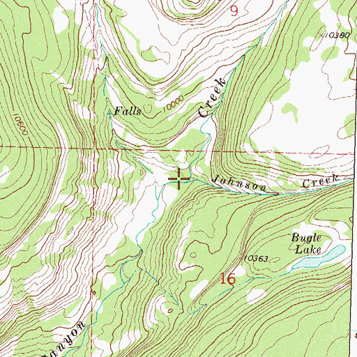 Topographic Map of Johnson Creek, CO
