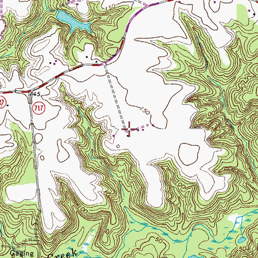 Topographic Map of Pigeon Hill, VA