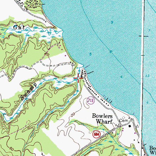 Topographic Map of Poplar Swamp, VA